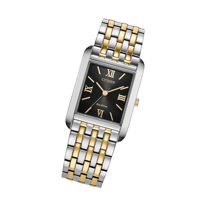 Citizen Addysen Classic Two-tone Watch with Black Dial #BJ6574-59E