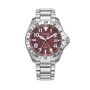 Citizen Eco-Drive Promaster Land GMT Watch with Red Dial #BJ7150-50W