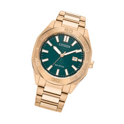 Citizen Eco-Drive Weekender Sport Gold-tone with Green Dial #BM7633-81X