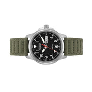 Citizen Eco-Drive Garrison Watch with Black Dial and Green Strap #BM8180-03E