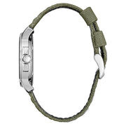 Citizen Eco-Drive Garrison Watch with Black Dial and Green Strap #BM8180-03E