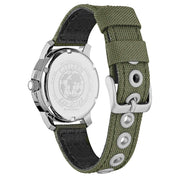 Citizen Eco-Drive Garrison Watch with Black Dial and Green Strap #BM8180-03E