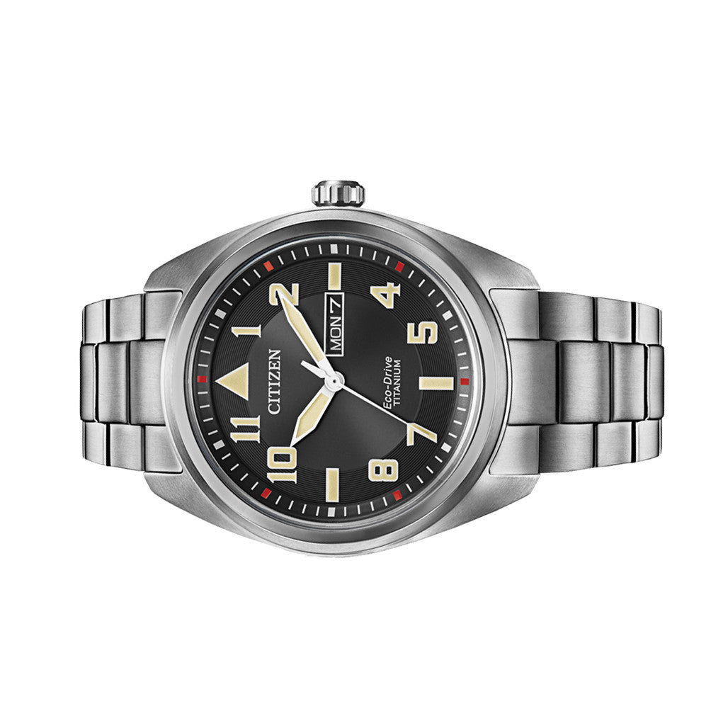 Citizen Eco-Drive Garrison Titanium Watch with Black Dial and