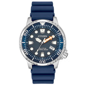 Citizen Eco-Drive Promaster Dive Watch with Blue Dial and Rubber Strap #BN0151-09L