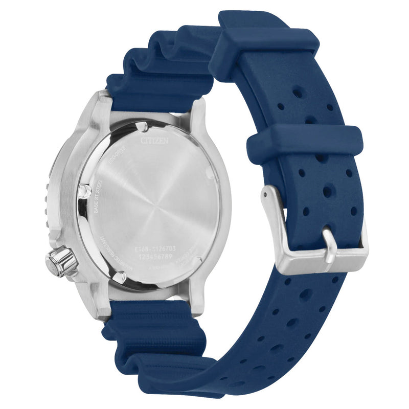 Citizen Eco-Drive Promaster Dive Watch with Blue Dial and Rubber Strap #BN0151-09L