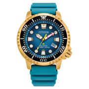 Citizen Promaster Solar Dive Watch with Goldtone Case and Blue Dial #BN0162-02X