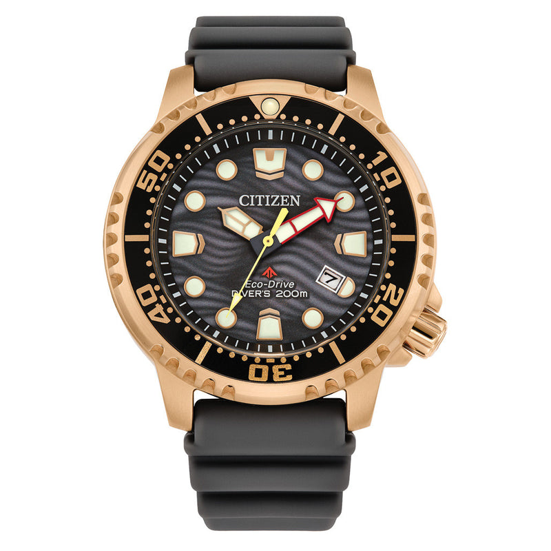 Citizen Promaster Solar Dive Watch with Rose Goldtone Case and Grey Dial #BN0163-00H