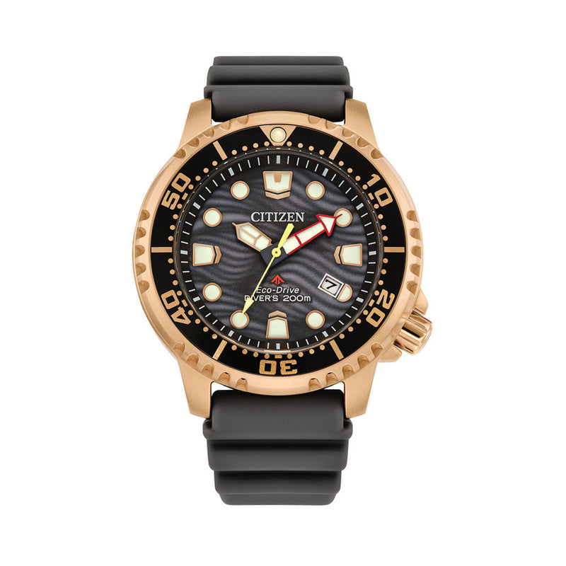 Citizen Promaster Solar Dive Watch with Rose Goldtone Case and Grey Dial #BN0163-00H