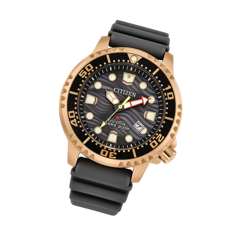 Citizen Promaster Solar Dive Watch with Rose Goldtone Case and Grey Dial #BN0163-00H
