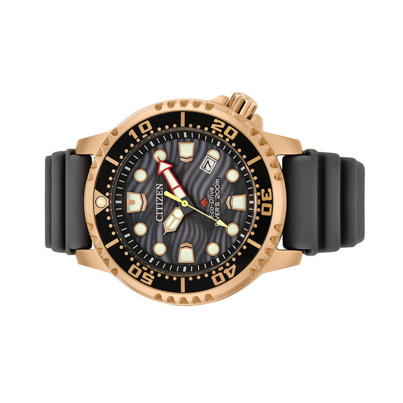 Citizen Promaster Solar Dive Watch with Rose Goldtone Case and Grey Dial #BN0163-00H