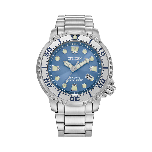 Citizen Promaster Solar Dive Watch with Light Blue Dial #BN0165-55L