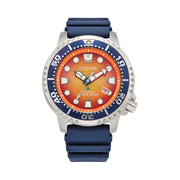 Citizen Eco-Drive Promaster Dive Watch with Orange Dial and Rubber Strap #BN0169-03X