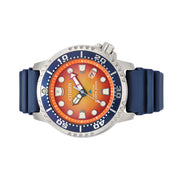Citizen Eco-Drive Promaster Dive Watch with Orange Dial and Rubber Strap #BN0169-03X