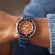 Citizen Eco-Drive Promaster Dive Watch with Orange Dial and Rubber Strap #BN0169-03X
