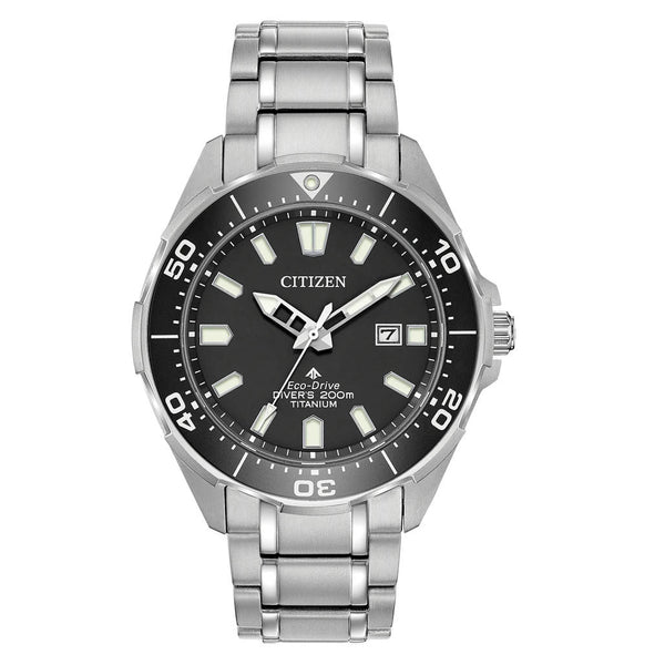Citizen Promaster Titanium Eco-Drive Dive Watch with Black Dial #BN0200-56E