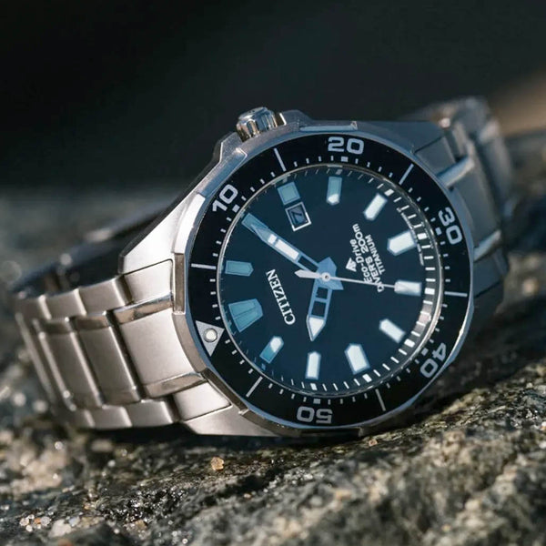 Citizen Promaster Titanium Eco-Drive Dive Watch with Black Dial #BN0200-56E