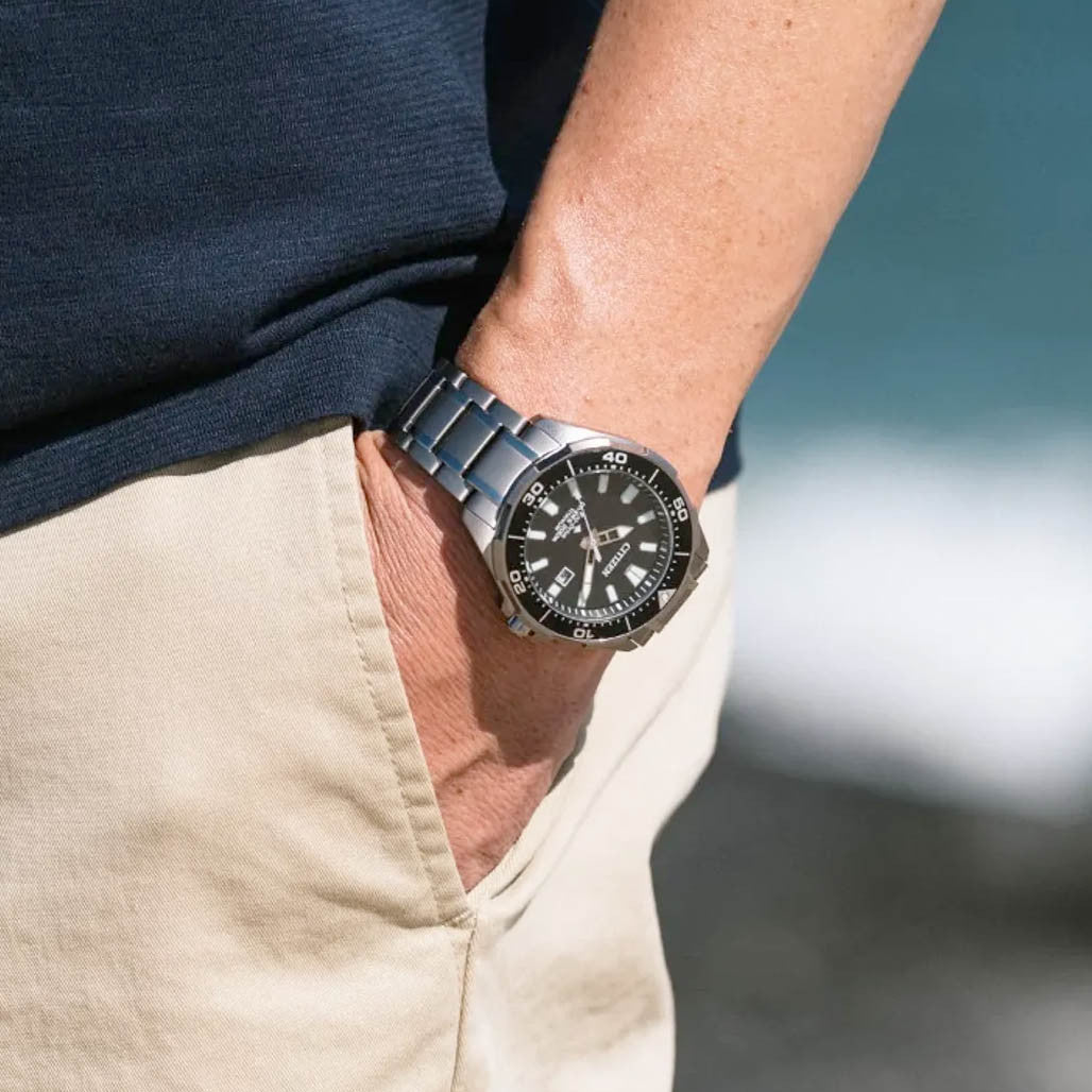 Citizen Promaster Titanium Eco-Drive Dive Watch with Black Dial