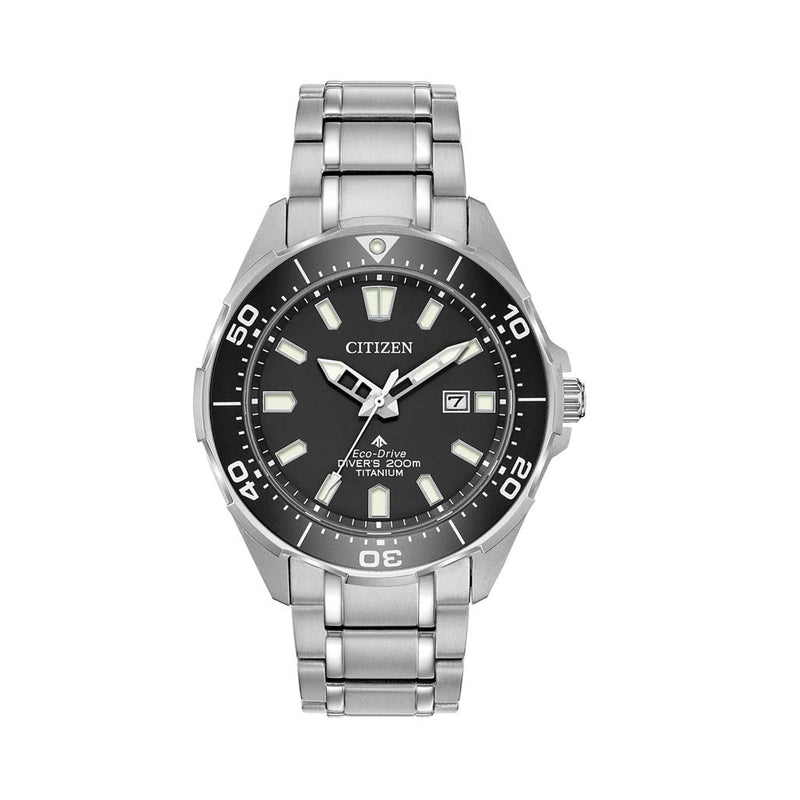 Citizen Promaster Titanium Eco-Drive Dive Watch with Black Dial #BN0200-56E