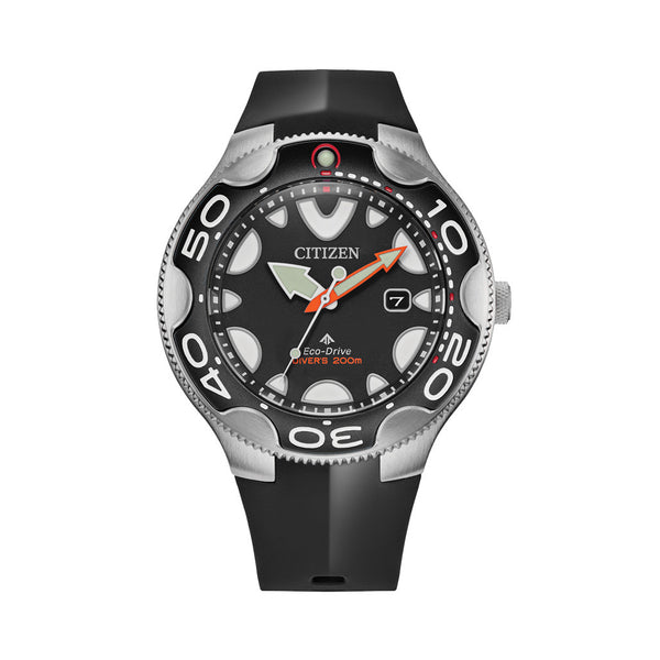 Citizen Eco-Drive Promaster Dive Watch "Orca" with Black Dial and Rubber Strap #BN0230-04E