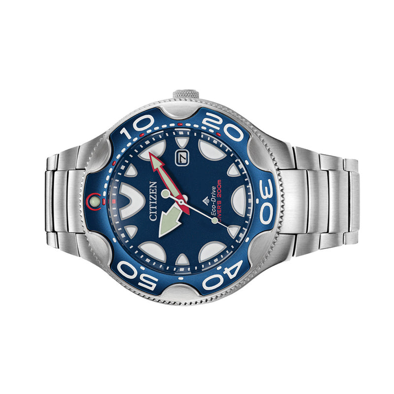 Citizen Eco-Drive Promaster Dive Watch "Orca" with Blue Dial and Stainless Steel Bracelet #BN0231-52L side