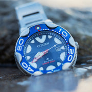 Citizen Eco-Drive Promaster Dive Watch "Orca" with Blue Dial and Stainless Steel Bracelet #BN0231-52L lifestyle