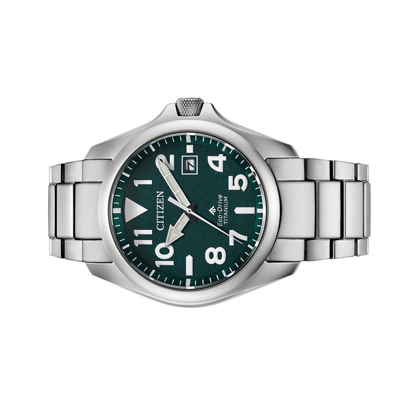 Citizen Promaster Tough Super Titanium Solar Watch with Green Dial #BN0241-59W