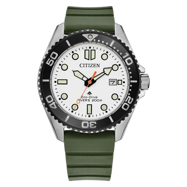 Citizen Eco-Drive Promaster Dive Watch with White Dial #BN0265-00A