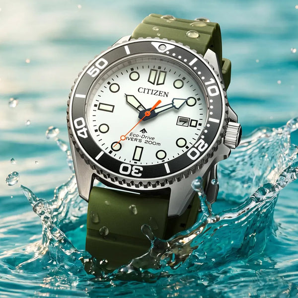 Citizen Eco-Drive Promaster Dive Watch with White Dial #BN0265-00A