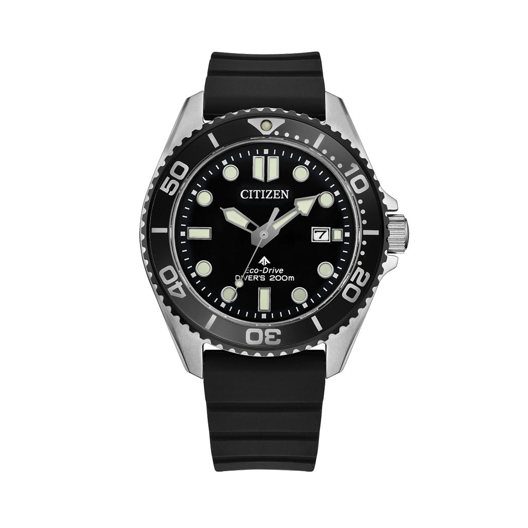 CITIZEN Eco-Drive Diver's ブラック Citizen Eco-Drive Promaster Dive Watch with Black Dial #BN0266-07E