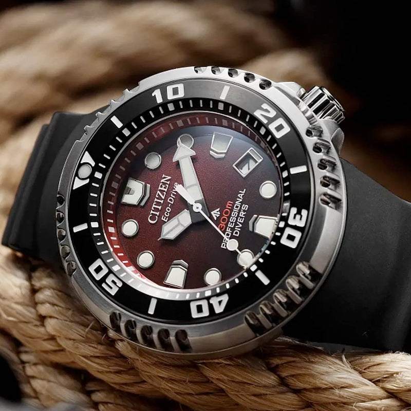 Citzen Eco-Drive Promaster Dive E365 Dive Watch with Red Dial #BN1024-01Z