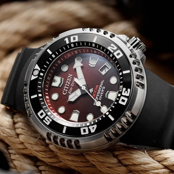 Citzen Eco-Drive Promaster Dive E365 Dive Watch with Red Dial #BN1024-01Z