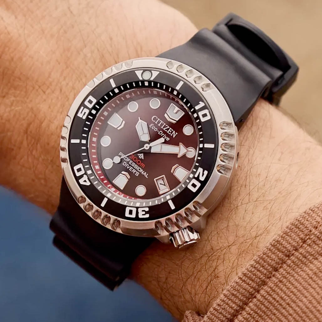 Citzen Eco-Drive Promaster Dive E365 Dive Watch with Red Dial