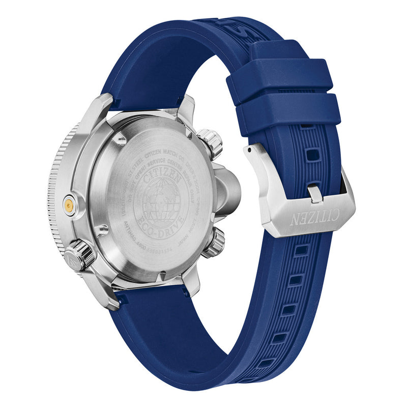 Citizen Promaster Aqualand Eco-Drive with Blue Dial and Depth Meter #BN2038-01L back