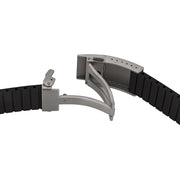 Islander 22mm Black FKM Rubber Strap with Curved Ends for Casio Duro #BRAC-103