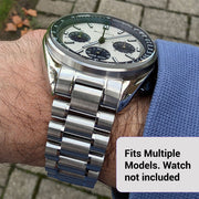 Islander Bracelet for Bulova 45mm Polished Lunar Pilot Models on Strap #BRAC-108