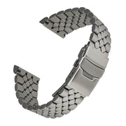 Islander 20mm Brushed and Polished Scales Bracelet for Citizen Automatic Promaster Dive Watch #BRAC-127