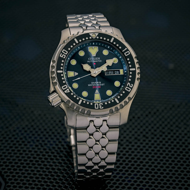Islander 20mm Brushed and Polished Scales Bracelet for Citizen Automatic Promaster Dive Watch #BRAC-127