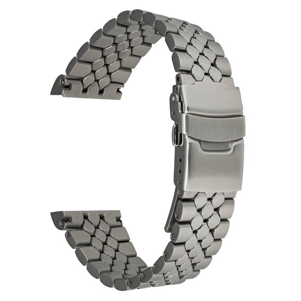 Islander 22mm Brushed and Polished Scales Bracelet for Seiko 5KX Watches #BRAC-129