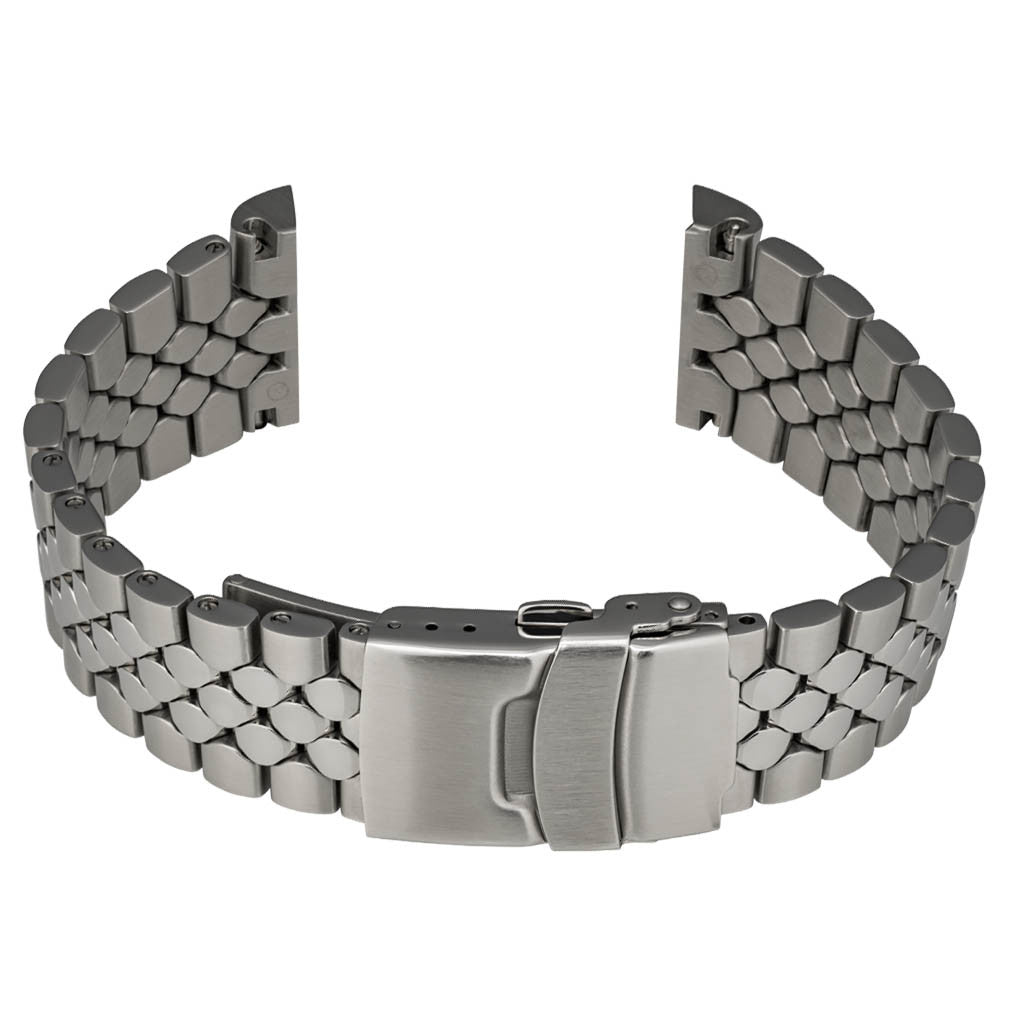 Islander 22mm Brushed and Polished Scales Bracelet for Seiko 5KX