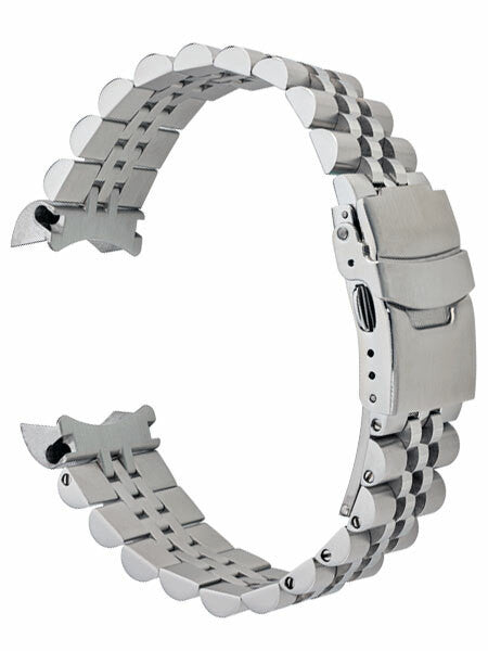 Islander 22mm Brushed and Polished Solid-Link Watch Bracelet for Orient Kamasu #BRAC-26