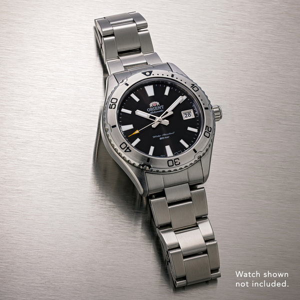 Islander 20mm Brushed Solid-Link Bracelet for Orient Mako 40 Watch #BRAC-148