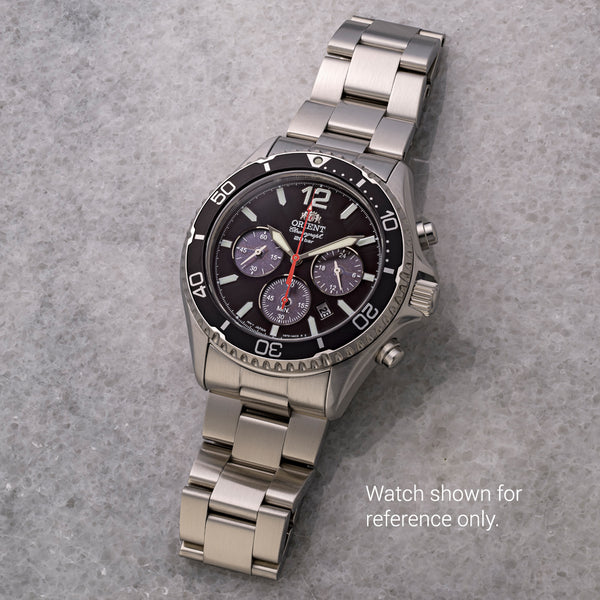 Islander 22mm Brushed Link Bracelet for Orient Mako Solar Chronograph #BRAC-154
