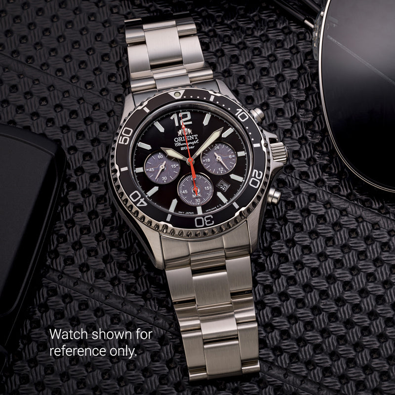 Islander 22mm Brushed Link Bracelet for Orient Mako Solar Chronograph #BRAC-154