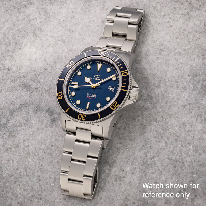 Islander 22mm Brushed Link Bracelet for Glycine Combat Sub 42mm #BRAC-186
