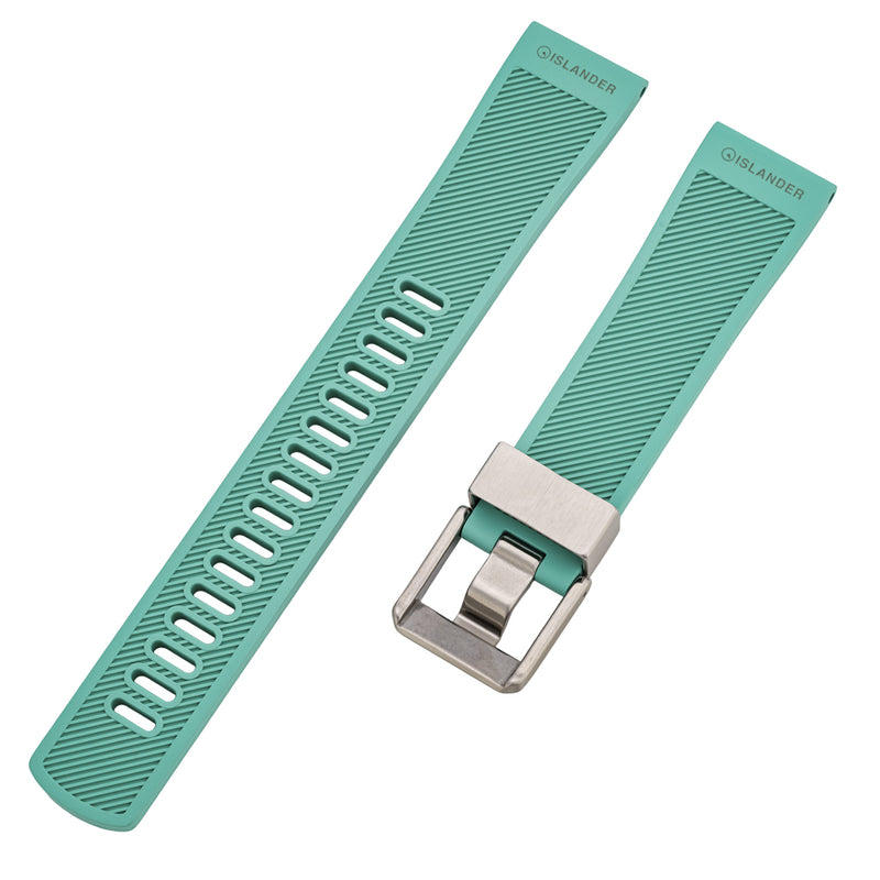 Islander 20mm Seafoam Green FKM Rubber Strap with Straight Ends #BRAC-201