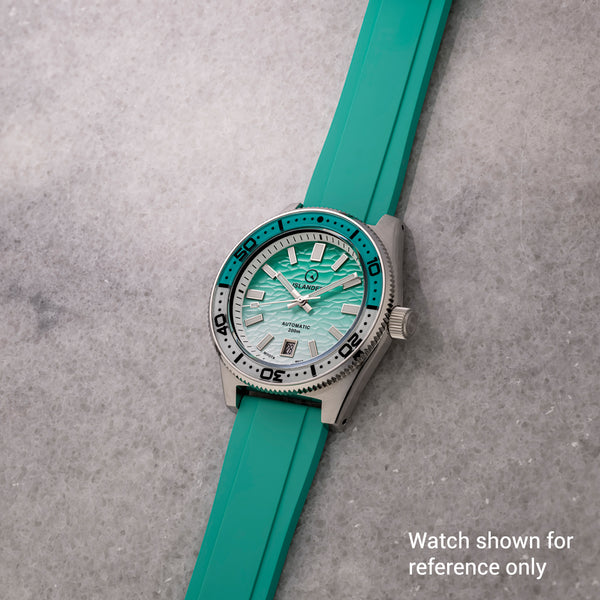 Islander 20mm Seafoam Green FKM Rubber Strap with Straight Ends #BRAC-201