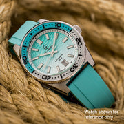 Islander 20mm Seafoam Green FKM Rubber Strap with Straight Ends #BRAC-201