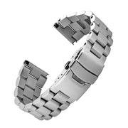 Islander 22mm Universal Fit Brushed Solid-Link Watch Bracelet #BRAC-32 tilt