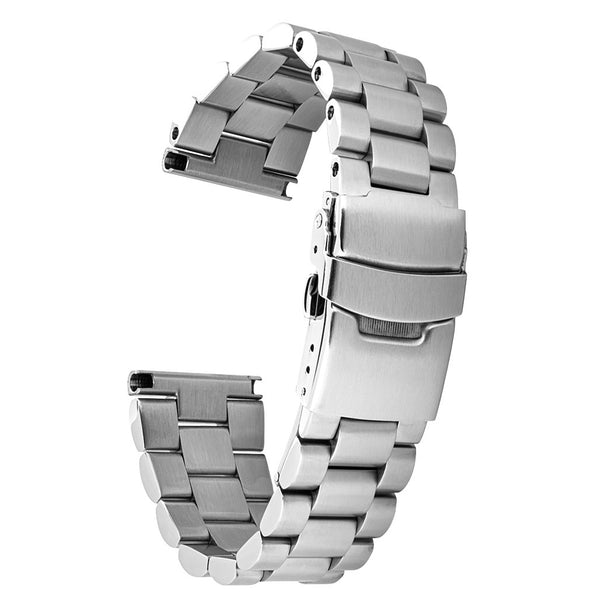 Islander 22mm Universal Fit Brushed Solid-Link Watch Bracelet #BRAC-32 zoom