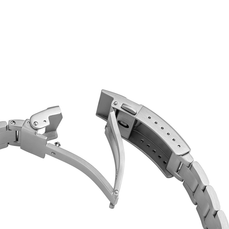Islander 20mm Fully Brushed Solid-Link Watch Bracelet for the Northport #BRAC-37 open clasp